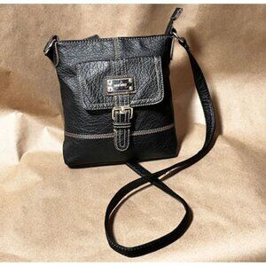 Nine West Black Faux Leather Crossbody Bag